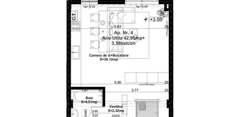 Apartament 1 camera de vanzare, str. Paunului, Oradea AP0661 - 06