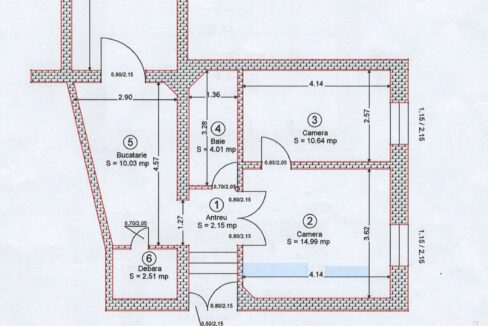 AP1562-Geta-Apartament 3 cam. de vanzare – str. M. Eminescu 34